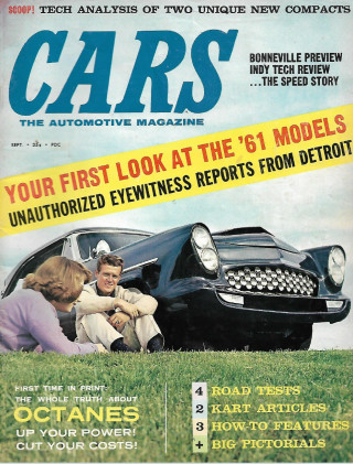 CARS 1960 SEPT - '61 MODELS-FIRST LOOK, ROAD TESTS, KARTS, HOW TO'S, BONNEVILLE*